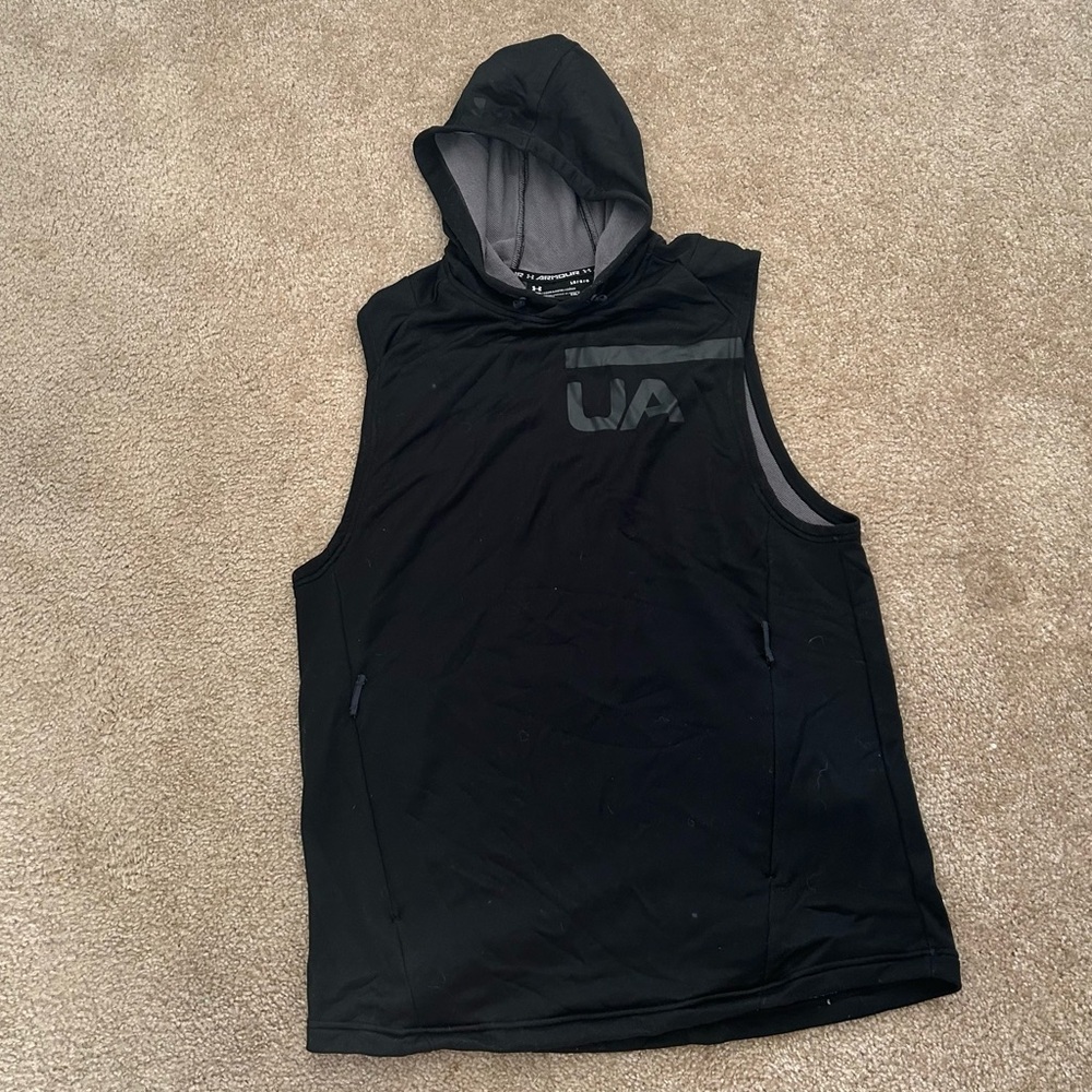 Under Armour Black Sleeveless Hoodie